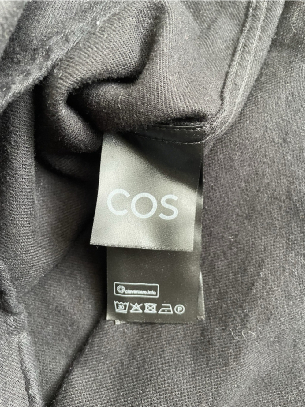 Cos Button Down Shirt Men Size EU Large Black Long Sleeve - Picture 7 of 11